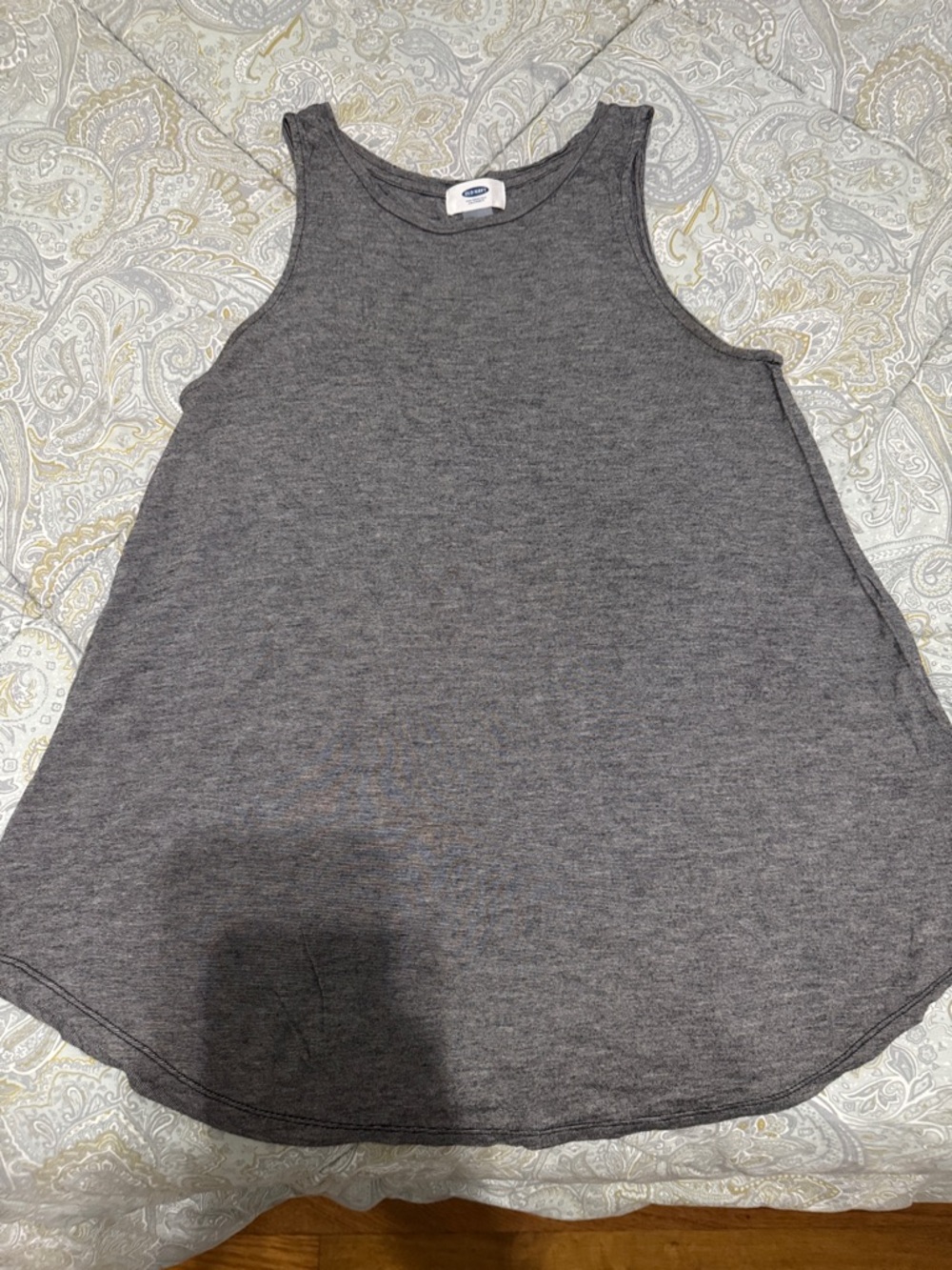 Old Navy Gray Striped Short-Sleeve Top